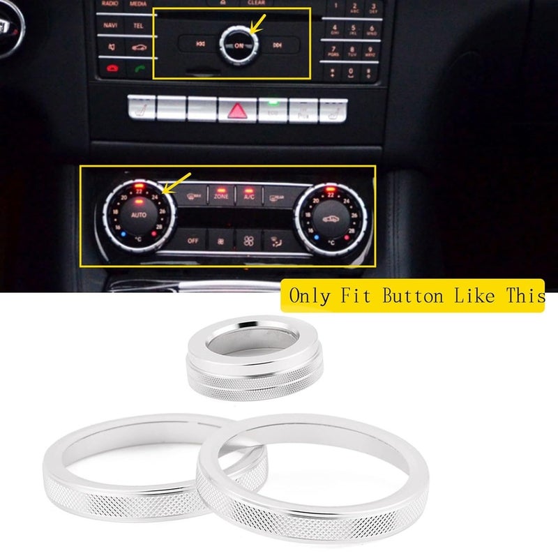 QASULER Car Air Conditioning Control Knob Cover Trim - Image 2