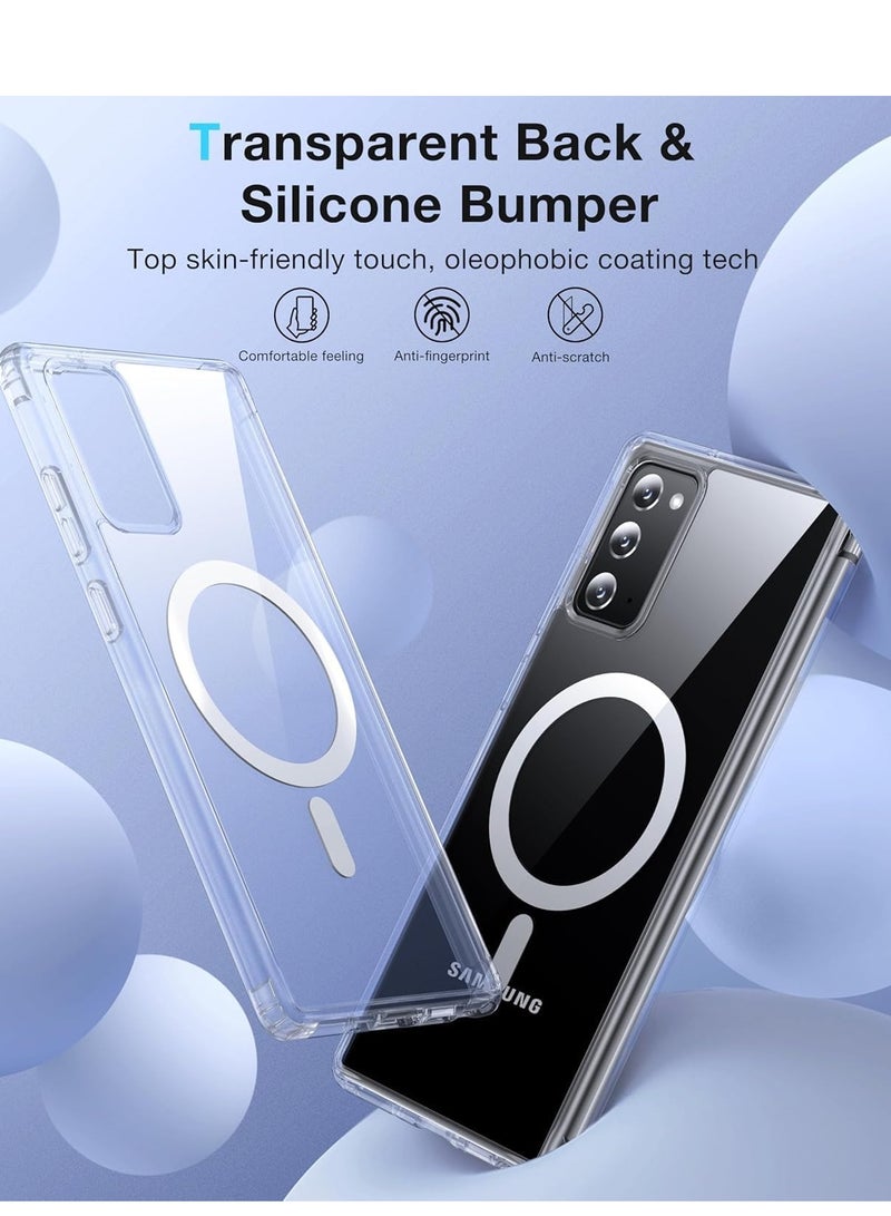 Clear Magnetic Case for Samsung Galaxy S20 Ultra, Camera Protection Cover, Wireless Charging Compatible,Acrylic Hard Back Case for samsung s25 ultra (Samsung Galaxy S20 Ultra) - Image 4