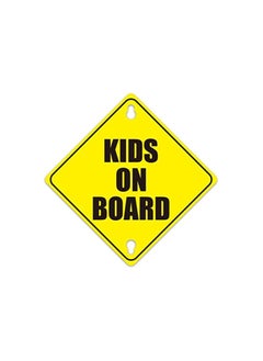 Rubik Kids On Board Car Sign with Suction Cups for Car Window, Reflective Vehicle Car Signs, Kids Safety Warning Sign (12.5x12.5cm)  - Image 3