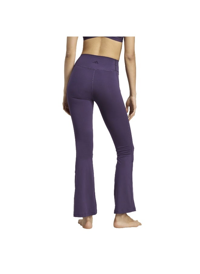 Adidas Allme Ess Flare Purple Training Tights For Women 2XS  - Image 3