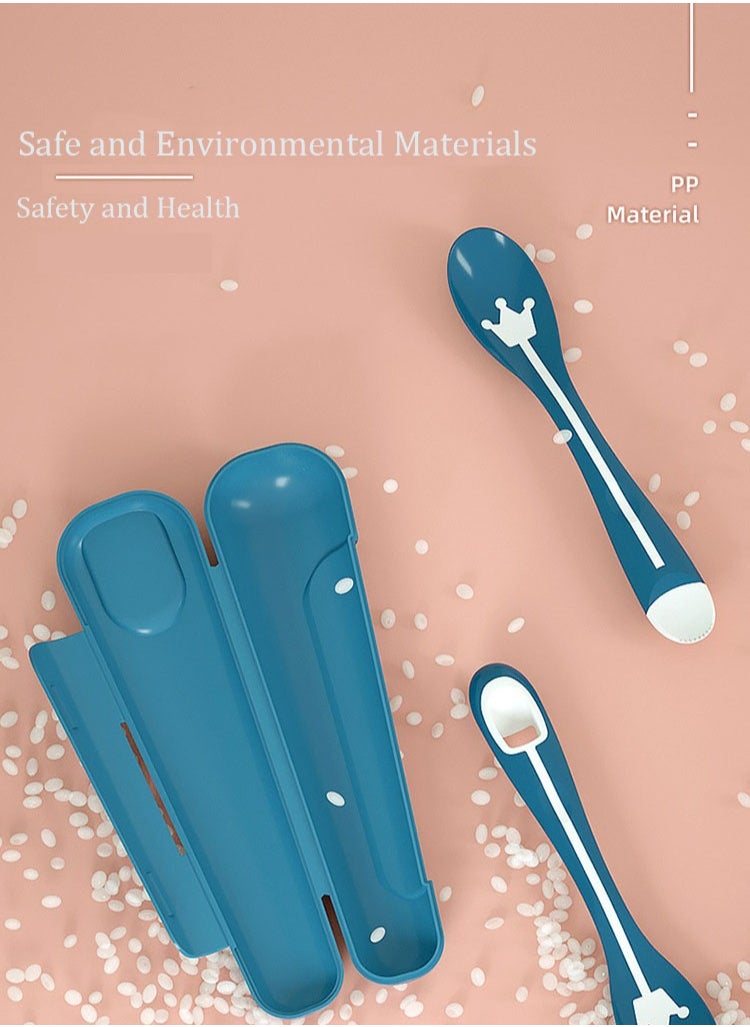 2 PCS Baby Multifunctional Spoons, First Stage Feeding Spoon for Infants, Teething Toy on Gums, Bendable and Easy to Hold