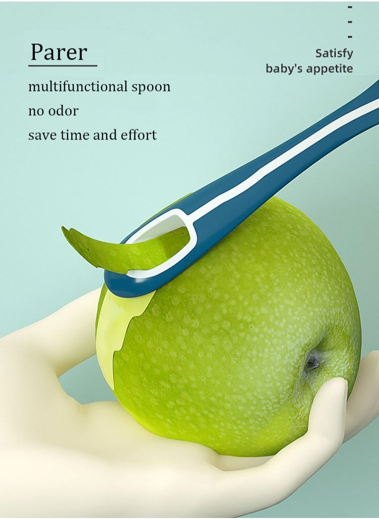 2 PCS Baby Multifunctional Spoons, First Stage Feeding Spoon for Infants, Teething Toy on Gums, Bendable and Easy to Hold