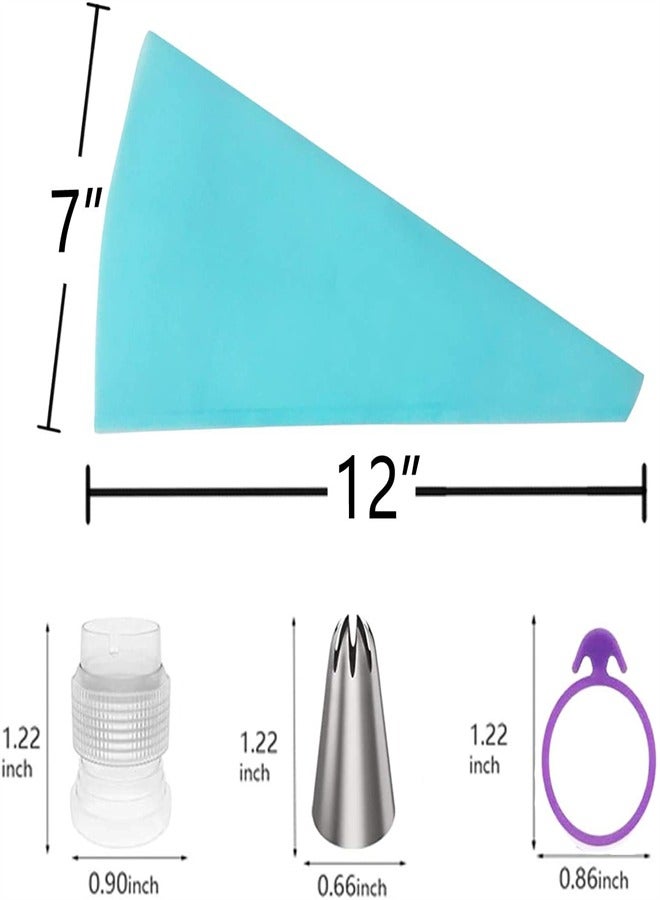 Choxilo Piping Tips 15pcs set Cake Decorating Kit Piping Tips Pastry Icing Bags Stainless Steel Nozzles Set DIY Cake Decorating Tools Baking Tools - Image 2