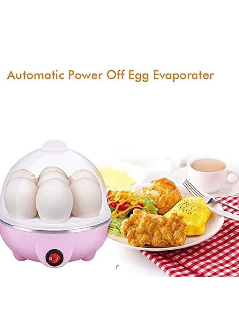 LIXES Electric Egg Cooker, Omelet, Scrambled, Soft, Medium, Hard-Boiled Boiler Cooker with Auto Shut-Off and Buzzer. White/PINK  - Image 4