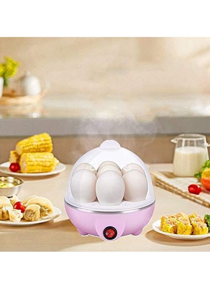 LIXES Electric Egg Cooker, Omelet, Scrambled, Soft, Medium, Hard-Boiled Boiler Cooker with Auto Shut-Off and Buzzer. White/PINK  - Image 3
