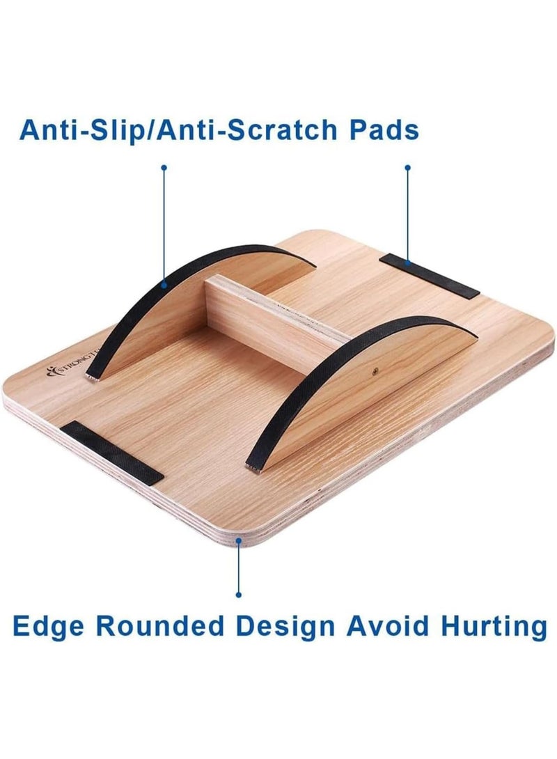 BIGTHREE Sports Balance Board, Yoga Balance Board, Fitness Wooden Balance Boards, Safe and Non-Slip, Suitable for Sports Fitness, Training Body Coordination, Core Strength, etc. - Image 4