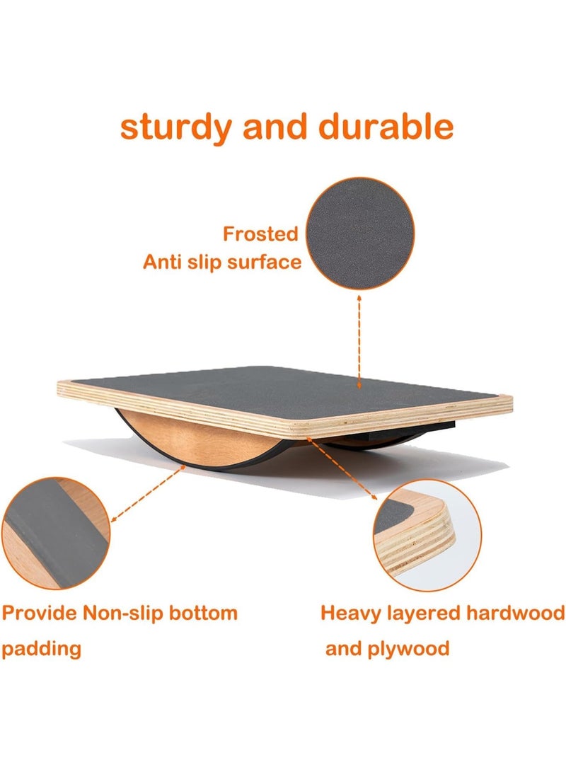 BIGTHREE Sports Balance Board, Yoga Balance Board, Fitness Wooden Balance Boards, Safe and Non-Slip, Suitable for Sports Fitness, Training Body Coordination, Core Strength, etc. - Image 5
