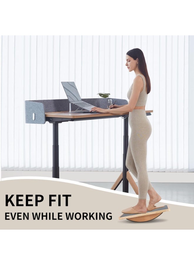 BIGTHREE Sports Balance Board, Yoga Balance Board, Fitness Wooden Balance Boards, Safe and Non-Slip, Suitable for Sports Fitness, Training Body Coordination, Core Strength, etc. - Image 2