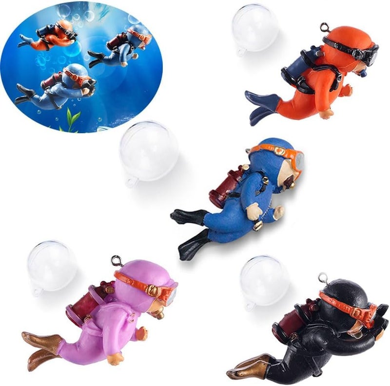 VAYINATO ® 2 Pcs (Random Color) Floating Mini Cute Photo Diver Aquarium Fish Tank Simulation Decoration Ornaments | Made with Eco Friendly Resin | No Harm to Fish by Petzlifeworld - Image 3