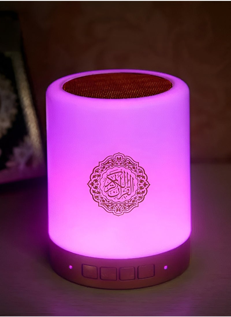 Houmt Quran Speaker Touch Lamp Bluetooth Quran Speaker Remote and APP Control SQ-112 Rechargeable Portable Muslim Quran Speaker Support MP3 8GB TF Card Famous Imams and 18 Translation  - Image 4