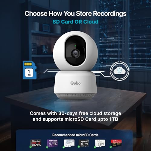 Qubo Smart 360° 3MP [2K] Wi-Fi Security Camera [2026 Edition] by Hero Group | Indoor CCTV Cam for Home | STQC Certified | AI Person Detection | Color Night Vision | SD&Cloud Storage (Pack of 2) - Image 4