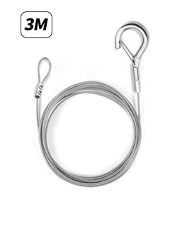 Beirui Steel Wire Clothesline, Indoor Outdoor Wall Mounted Dryer Rope Clothes Retractable Adjustable Stainless Steel Line, 3M，2mm thick  - Image 1