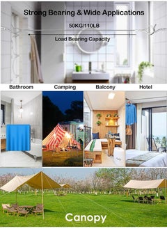 Beirui Steel Wire Clothesline, Indoor Outdoor Wall Mounted Dryer Rope Clothes Retractable Adjustable Stainless Steel Line, 3M，2mm thick  - Image 3