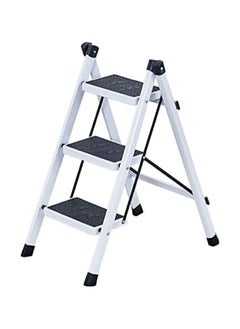 3 Step Ladder, Lightweight Folding Step Stools with Anti-Slip Sturdy and Wide Pedal, Thickened & Space-Saving, Portable Multi-Use Stepladder for Home Kitchen Office