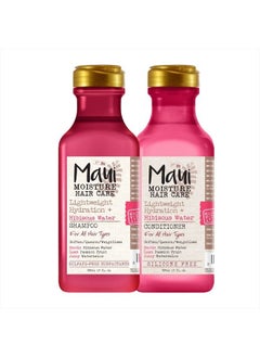 MAUI MOISTURE Lightweight Hydration + Hibiscus Shampoo + Conditioner for Daily Moisture, No Sulfates, 13 Fl Oz  - Image 1