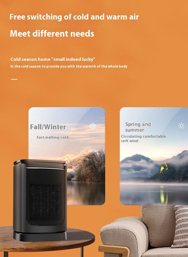 جوشبيرغ مدفأة كهربائية للمساحة، مدفأة مروحة، طاقة ساخنة وباردة، تدفئة سيراميك 1500 واط، توقيت ذكي لدرجة الحرارة الثابتة لمدة 12 ساعة، وضع التدفئة والمروحة، تدفئة 300 قدم مربع في دقائق، هادئة وآمنة، مناسبة للاستخدام الداخلي والمكتبي - Image 5