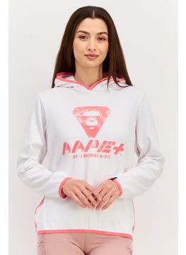 Women Brand Logo Long Sleeves Hooded Sweatshirt, White - pzsku/Z0F4CDBAD58873E96212CZ/45/_/1737642122/c63acac8-0d82-4fd6-a285-940b27b61d3a