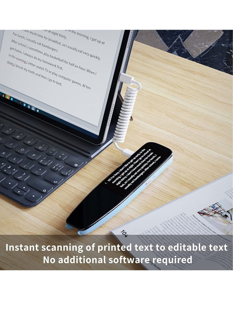 ELTRAZONE - Upgraded Scan Reader Pen, 16GB Dictionary Mobile Scanner Translator Scanning Pen, 112 Language OCR Digital Reader Pen Voice Translator Device, Text&Phonetic Multilingual Translation - Image 1