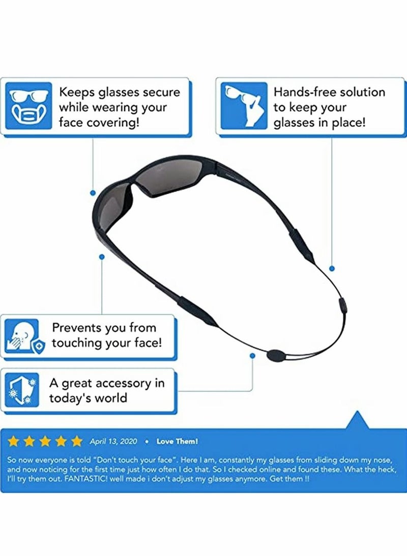 NIBEMINENT Adjustable Eyewear Retainer,No Tail Sunglass Strap Eyeglass String Holder Sport Lanyards Unisex For Outdoor Activities (Adult Models 30 cm) - Image 2