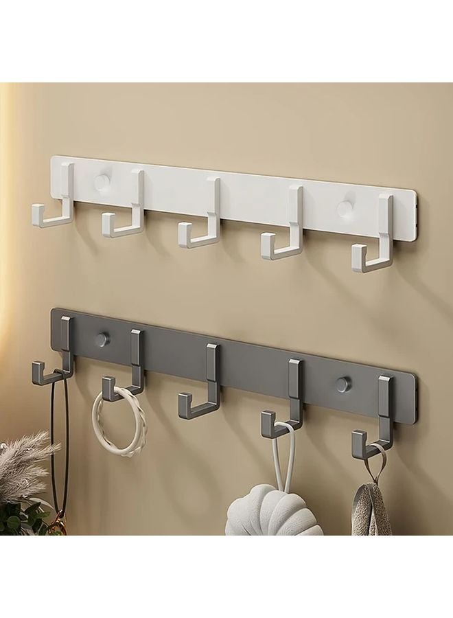 هوكات أبواب الألومنيوم ذات المساحة البيضاء قابلة للتعديل حامل الملابس المثبت على الحائط - Image 2