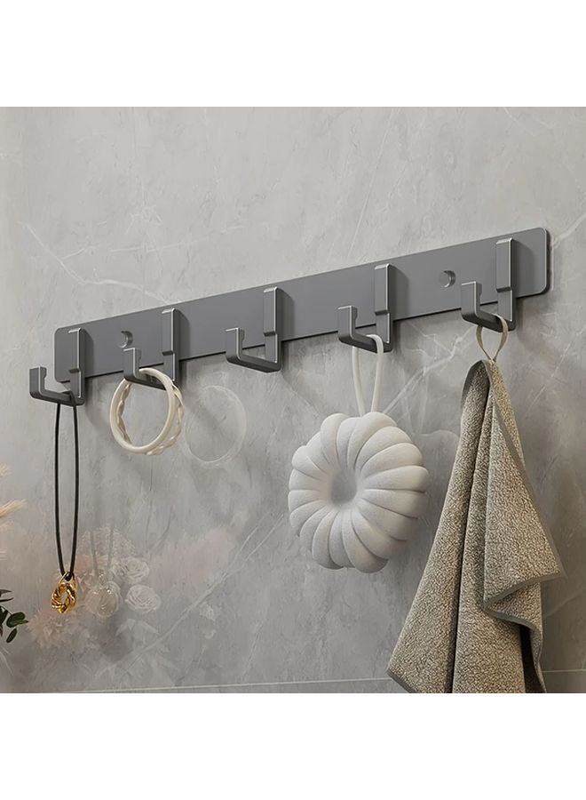 هوكات أبواب الألومنيوم ذات المساحة البيضاء قابلة للتعديل حامل الملابس المثبت على الحائط - Image 3