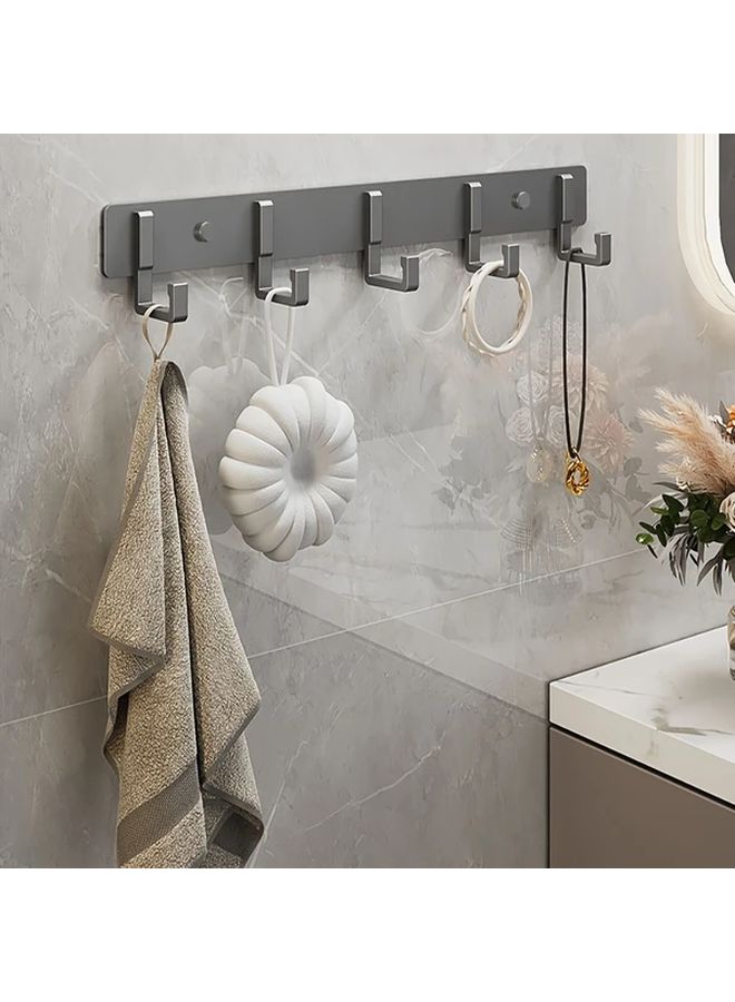 هوكات أبواب الألومنيوم ذات المساحة البيضاء قابلة للتعديل حامل الملابس المثبت على الحائط - Image 4