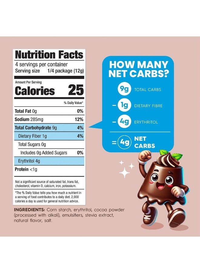 Simply Delish Simply Desserts Chocolate Instant Pudding, Sugar-Free, 6-Pack - Healthy Dessert, Keto Snacks, Vegan & Diabetic-Friendly, Kosher, 1.7 Oz Ea - Image 3