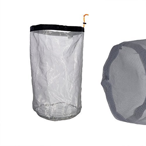 VGEBY Mesh Stuff Sack, Nylon Mesh Stuff Storage Sack Drawstring Mesh Camping Sack for Camping Hiking(XXL-Black) - Image 4