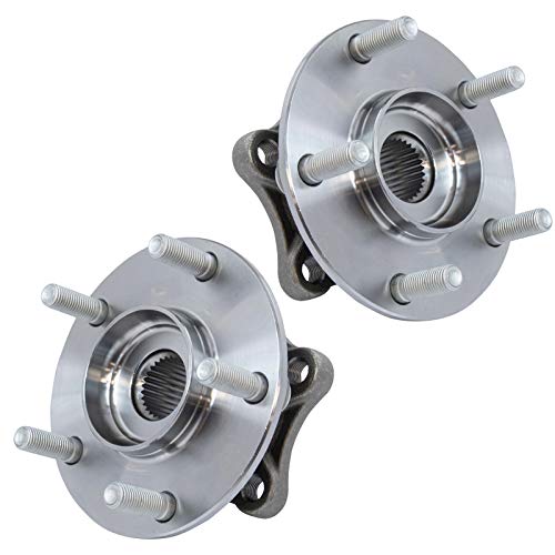 TRQ 2 Piece Front Wheel Bearing & Hub Assembly Set with ABS Sensor Compatible with 2014-2018 Mazda 3 2016-2021 CX-3 - Image 1