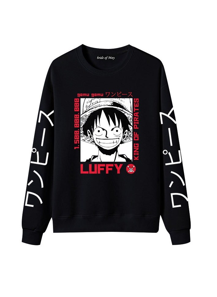 KUYING New One Piece Printed Casual Round Neck Hoodie  - Image 1