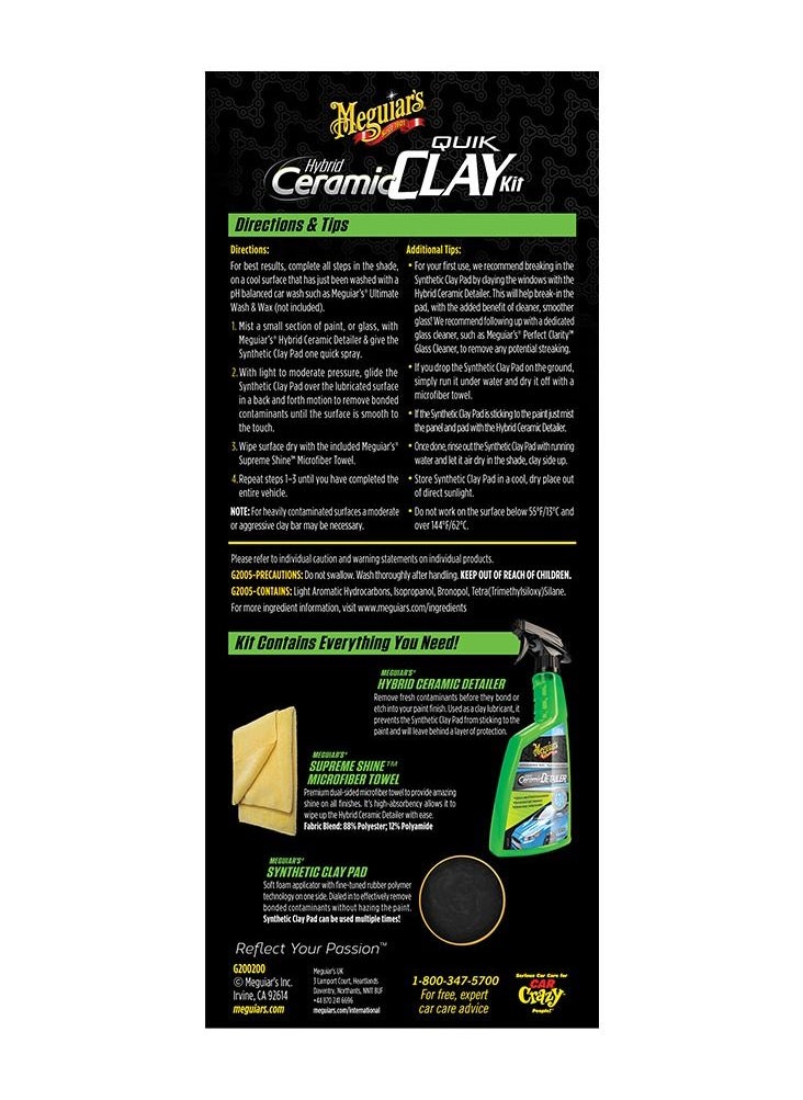 G200200 Hybrid Ceramic Quik Clay Kit - Get a Smooth Finish with Hybrid Ceramic Protection