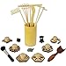 BangBangDa Zen Garden Rake Stamp Tools Meditation Rock Sand Garden Accessories Office Desktop Mini Zen Gifts for Man Women Bamboo Rakes Holder Brusher Spoon Figurines - Image 3