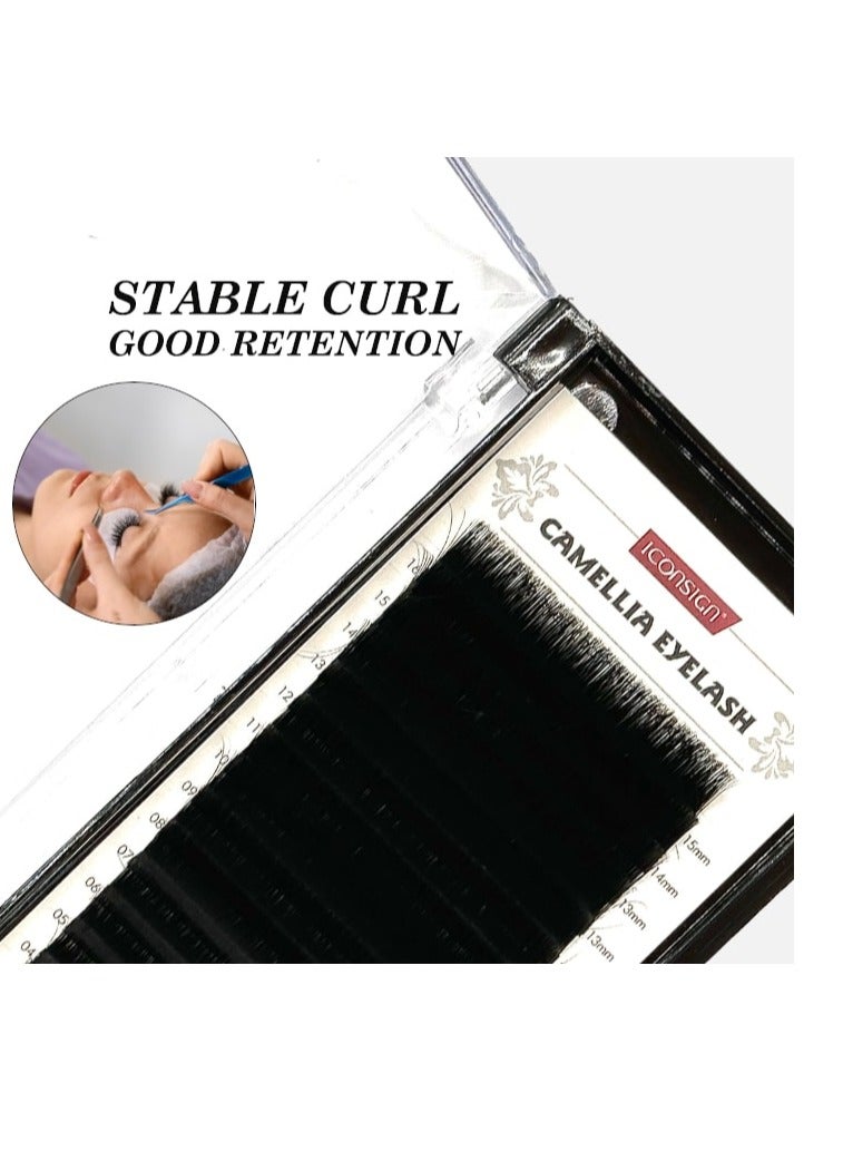 إيكونساين وصلات رموش كورية مختلطة من آيكونساين كاميليا 8-15 مم C/D ورموش كثيفة - Image 4