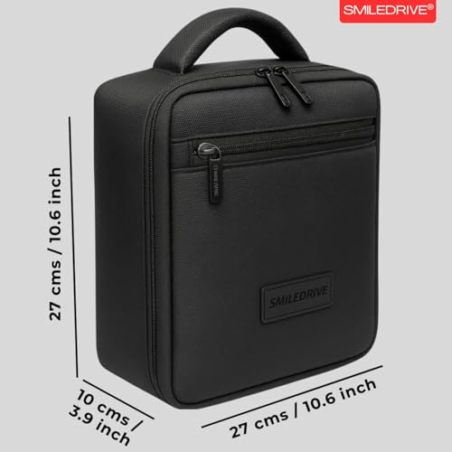 SMILEDRIVE® DSLR Camera Bag, Black, Water-Resistant Nylon, 27x10x27 cm, Padded Dividers, Compact Lightweight, Professional Photography Gear Storage Case for Travel, Daily Shoots - Image 5