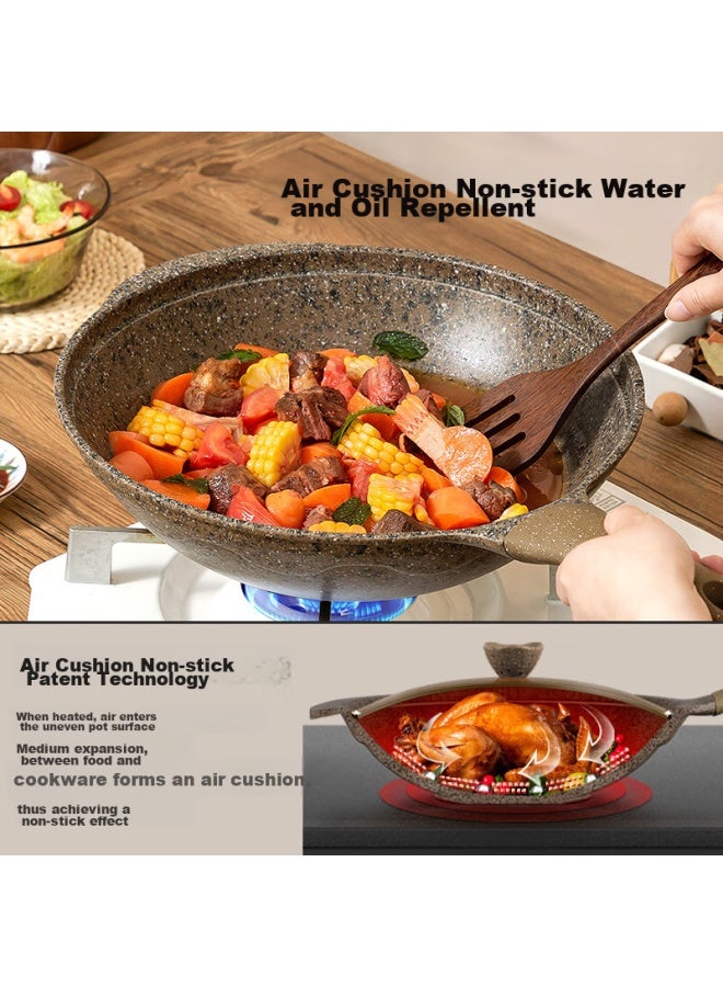 Amercook Alfita Maifanshi Wok, Non-stick Pan, Titanium Pan, Flat Bottom Frying Pan, Concave Pan For Induction And Gas Stoves - Image 4