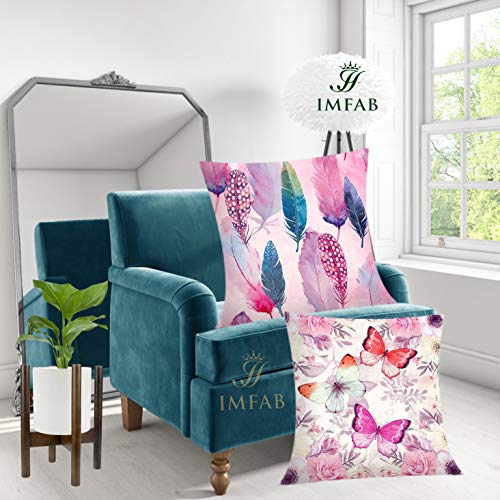 IM FAB Digital Printed Canvas Cotton Cushion Covers 24X24 Inches (Set of 2 Pcs) (Multi Combo 15) - Image 1