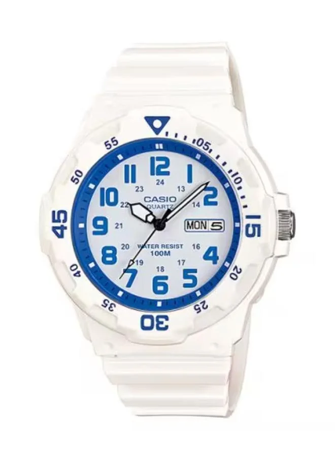 CASIO Men's Analog Display Watch With White Resin Strap - MRW-200HC-7B2VDF