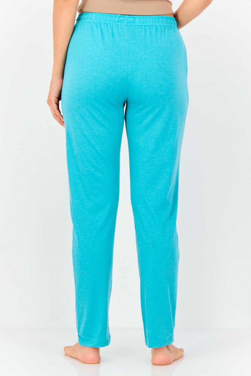 zivame Rosaline x Zivame Women Graphic Print Drawstring Sleepwear Pyjamas, Turquoise - Image 3