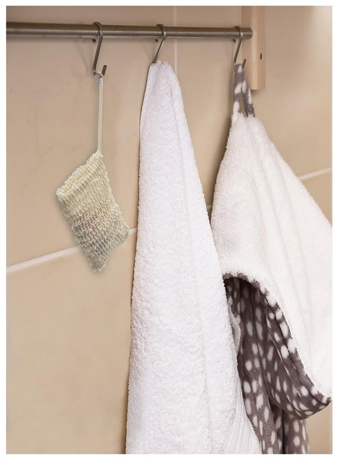 Feelorna Soap Saver Bag, Soap Bag Soft for Shower, Exfoliating Mesh Soaps Saver Pouch Bags for Facial Body Cleansing Foaming (3.5''x5.5'', Beige with Wooden Beads) - Image 4