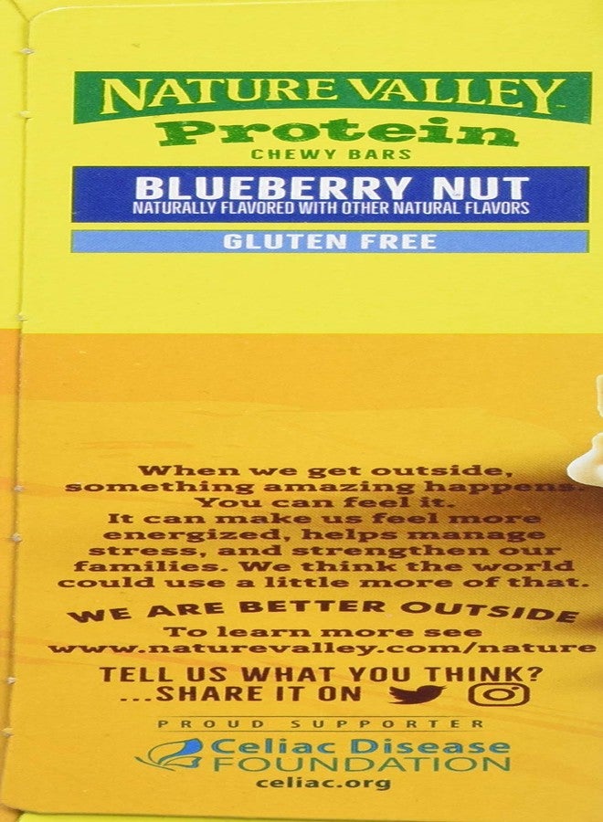 Nature Valley Protein Granola Bars, Blueberry Nut, Chewy Snack Bars, 5 Bars, 7.1 OZ (Pack of 12) - Image 4