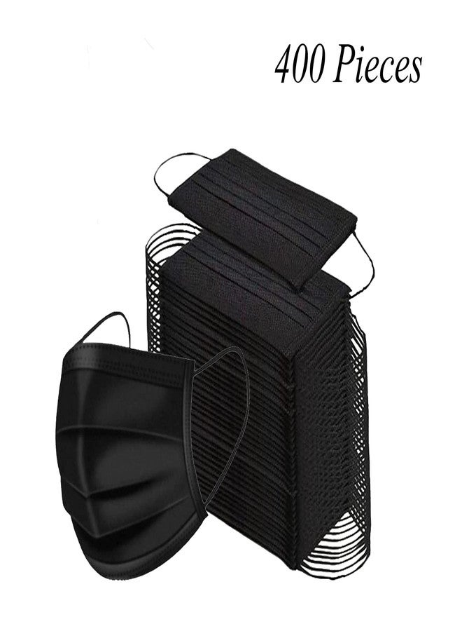 7Shield Disposable Surgical 3Ply Black Face Mask - Ultra Soft Fabric Ear Loop, Comfortable, Keep Safe From Dust Pollution Nose Pin, Ce & Iso Certified, Box Pack Of 50 (Black), For Unisex - Image 2