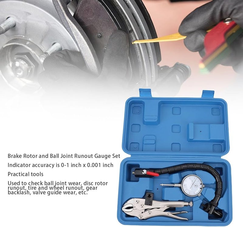 Brake Disc Runout Gauge Set 0 1 Inch Indicator Automotive Flatness Measurement Tool - Image 3