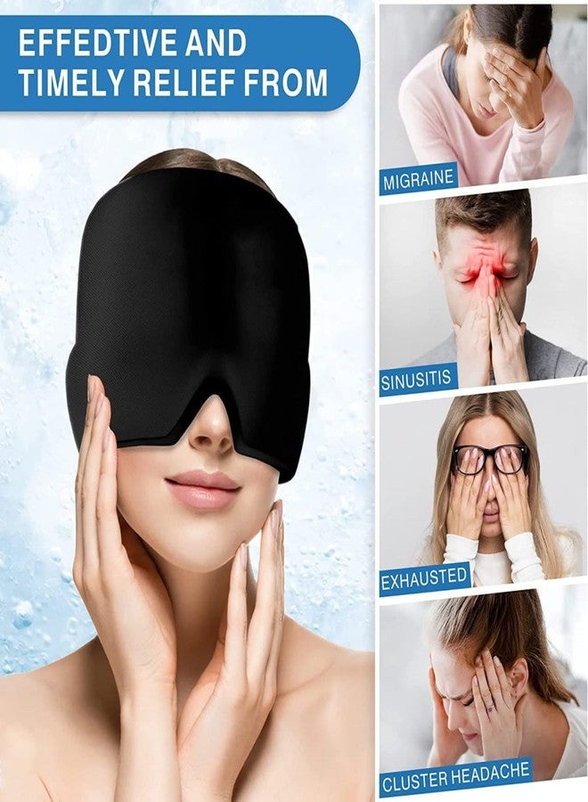 PAGHADI Hot & Cold Full Surrounding Migraine Relief Mask Ice Pack Cap, for Tension Sinus Headache, Fever, Stress Relief, Puffy Eye, Dark Circle, Sports Cold Compress (Multi Color) - Image 4
