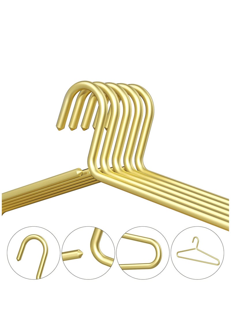 KASTWAVE 17”Premium Matte Gold Aluminum Coat Hangers 8 pcs, Gold Metal Suit Hangers,Aluminum Alloy Clothes Hangers（Gold） - Image 4