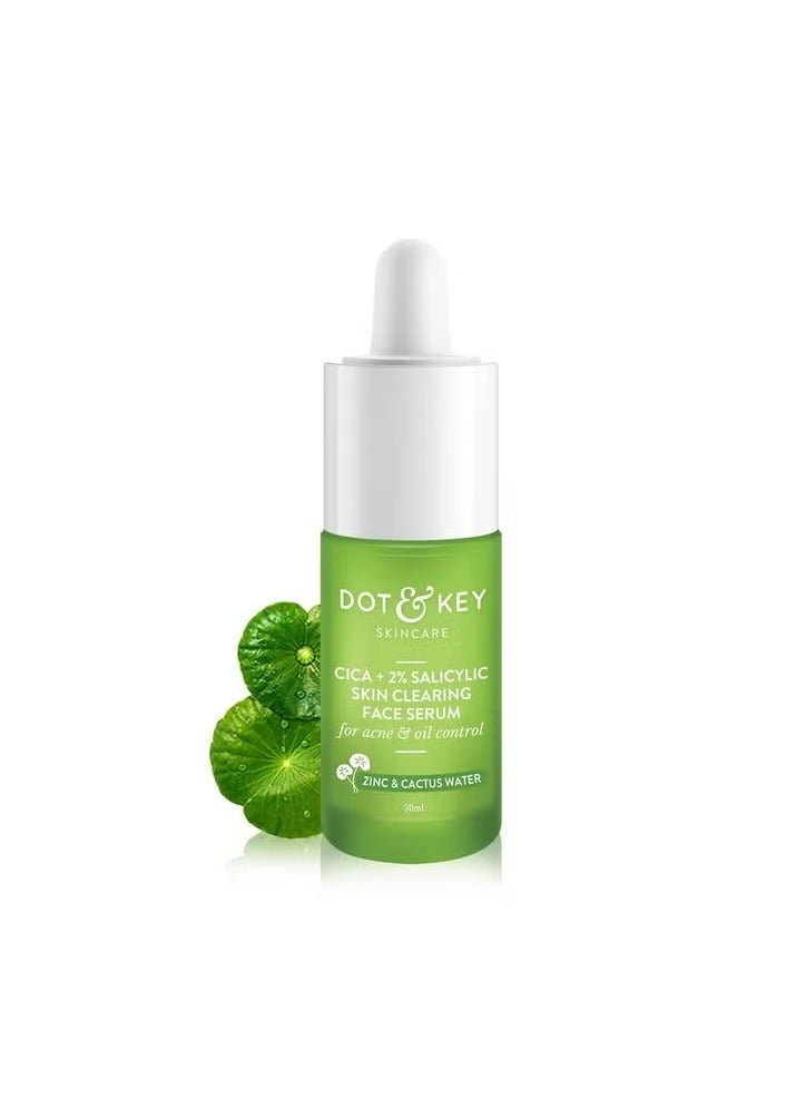 Dot & Key 2% Salicylic Acid + Cica Anti Acne Serum with Zinc | Salicylic Acid Serum for Acne and Dark Spots | Serum for Oily Acne Prone Skin & Sensitive Skin | Oil-Free & Non Comedogenic | 30 ml - Image 1
