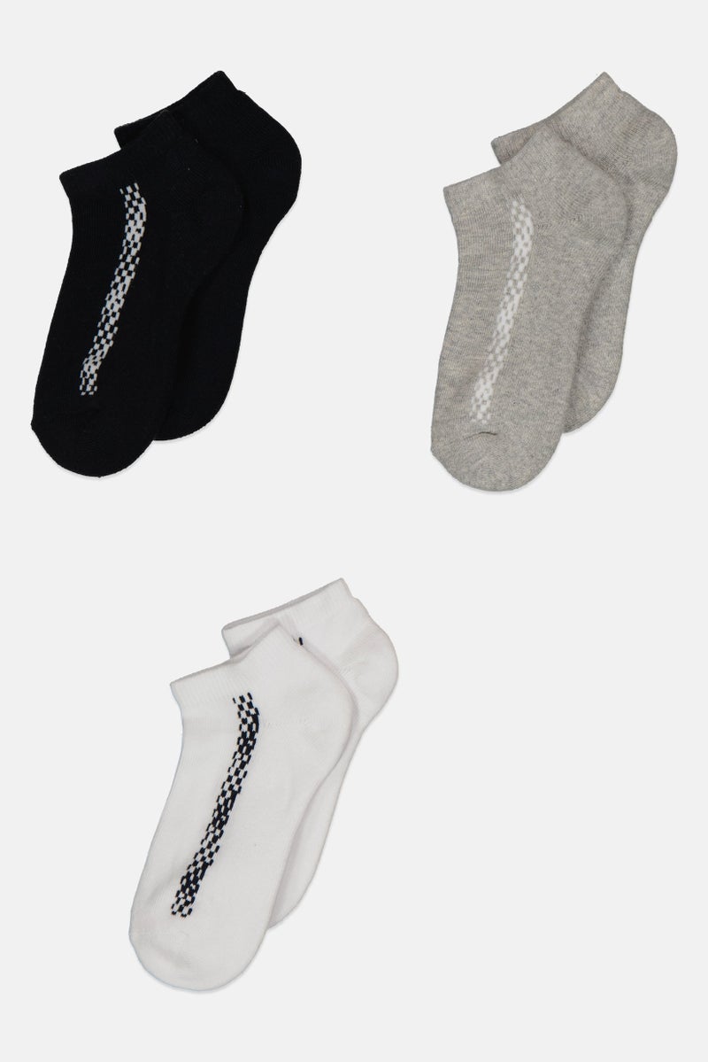 RBX Kids Boy 3 Pairs Textured Ankle Socks, Multicolor  - Image 2