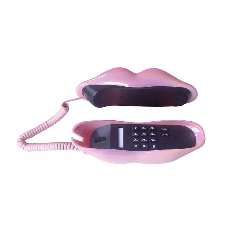 TelPal Corded Landline Phones for Home, Funny Novelty Lip Phone Gift, Wired Mouth Telephone Real Landline Home Office Telephones Furniture Decor - Image 5