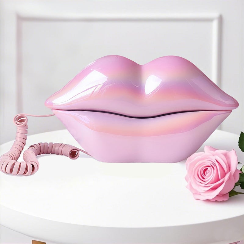 TelPal Corded Landline Phones for Home, Funny Novelty Lip Phone Gift, Wired Mouth Telephone Real Landline Home Office Telephones Furniture Decor - Image 2
