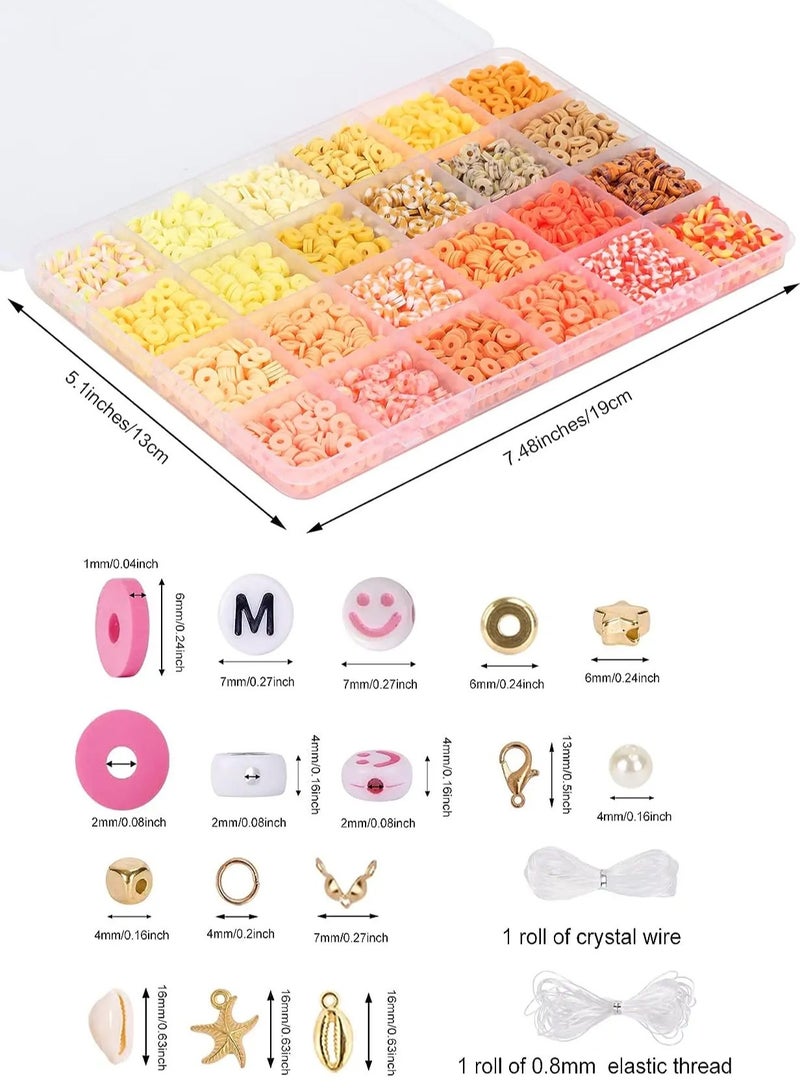 Capstro 15000PCS 144 Colors Clay Beads Bracelet Kit – Includes Letter Beads, Charms, Glow Beads & Flower Beads – Ultimate Friendship & Jewelry Craft Kit for Girls & Boys - Image 4