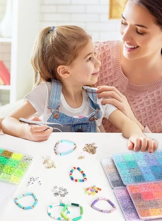 15000PCS 144 Colors Clay Beads Bracelet Kit – Includes Letter Beads, Charms, Glow Beads & Flower Beads – Ultimate Friendship & Jewelry Craft Kit for Girls & Boys - view 5